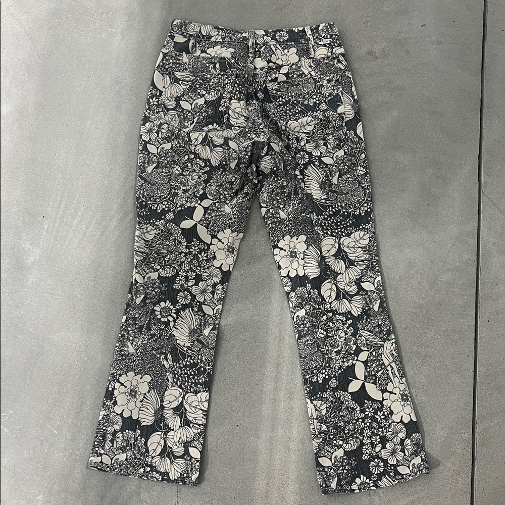 MOTHER Black and White Floral Pants - Picture 7 of 8